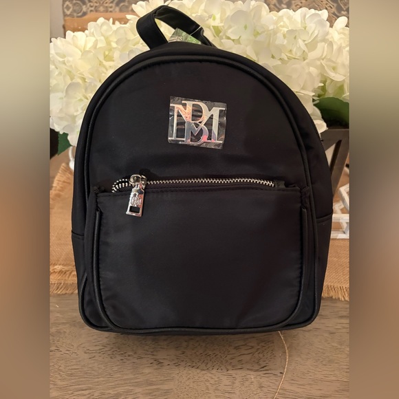 Badgley Mischka Black Mini Nylon Backpack | NWT | MSRP $99 | NEW | Adjustable - Picture 1 of 6